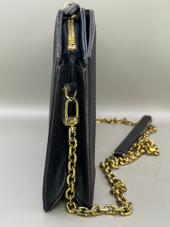 MCM Black Clutch with Gold Chain - Picture 5 of 10